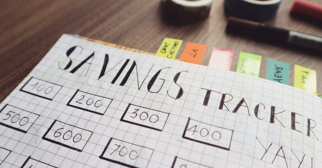 Savings Tracker on Brown Wooden Surface - Signs You are Doing Well Financially